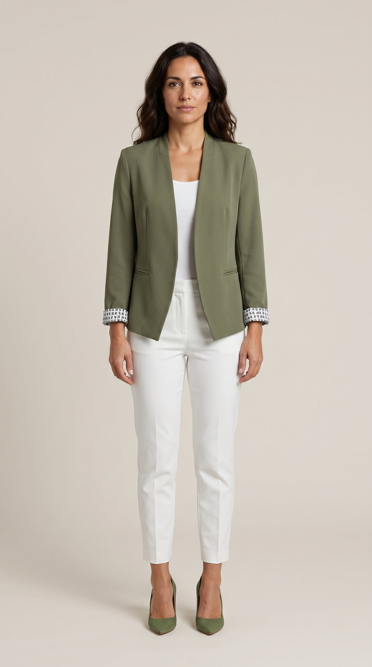 María Ariana™ | Blazer de corte recto con hombreras