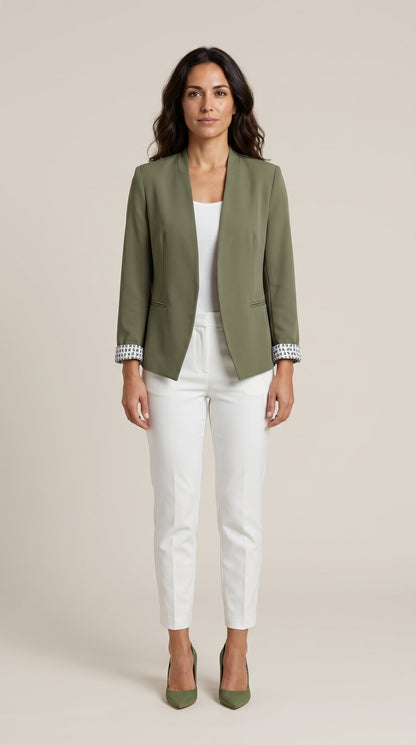 María Ariana™ | Blazer de corte recto con hombreras