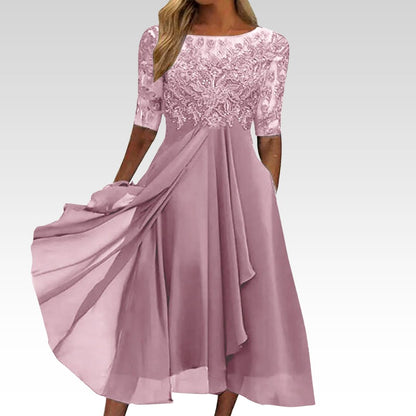 Herminda™ | Elegante vestido midi de encaje