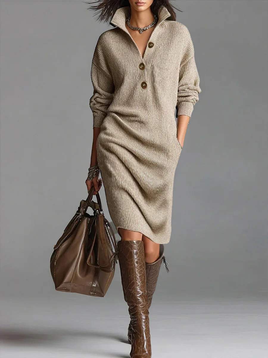 Velmora™ | Vestido midi chic acanalado