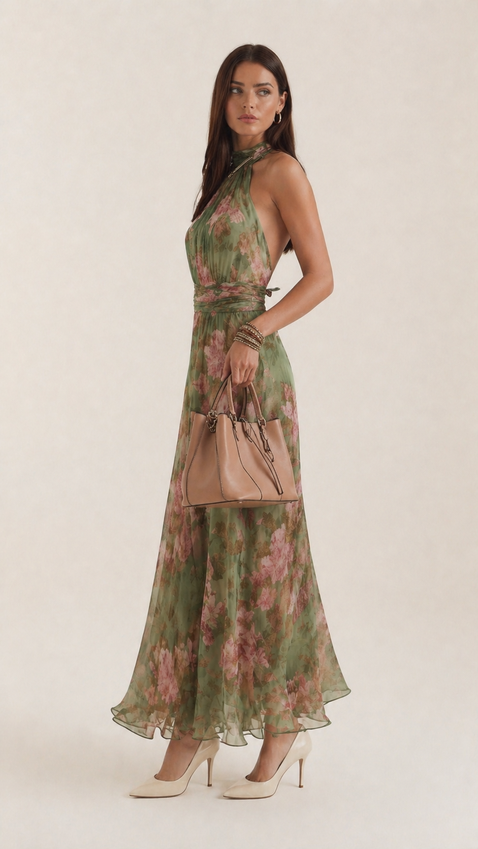María Reyes™ | Elegante vestido con estampado floral