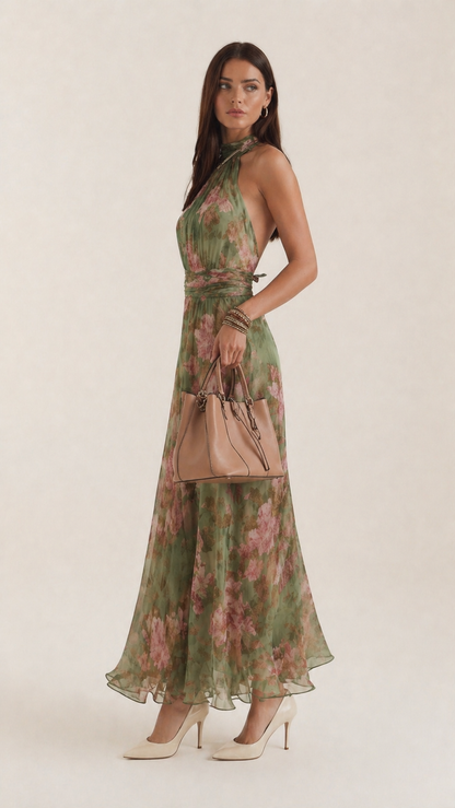 María Reyes™ | Elegante vestido con estampado floral