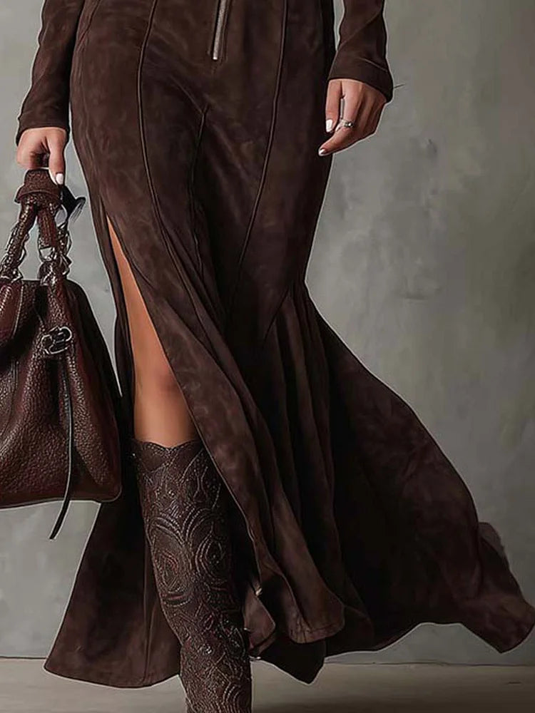 Velmira™ | Vestido ajustado efecto ante