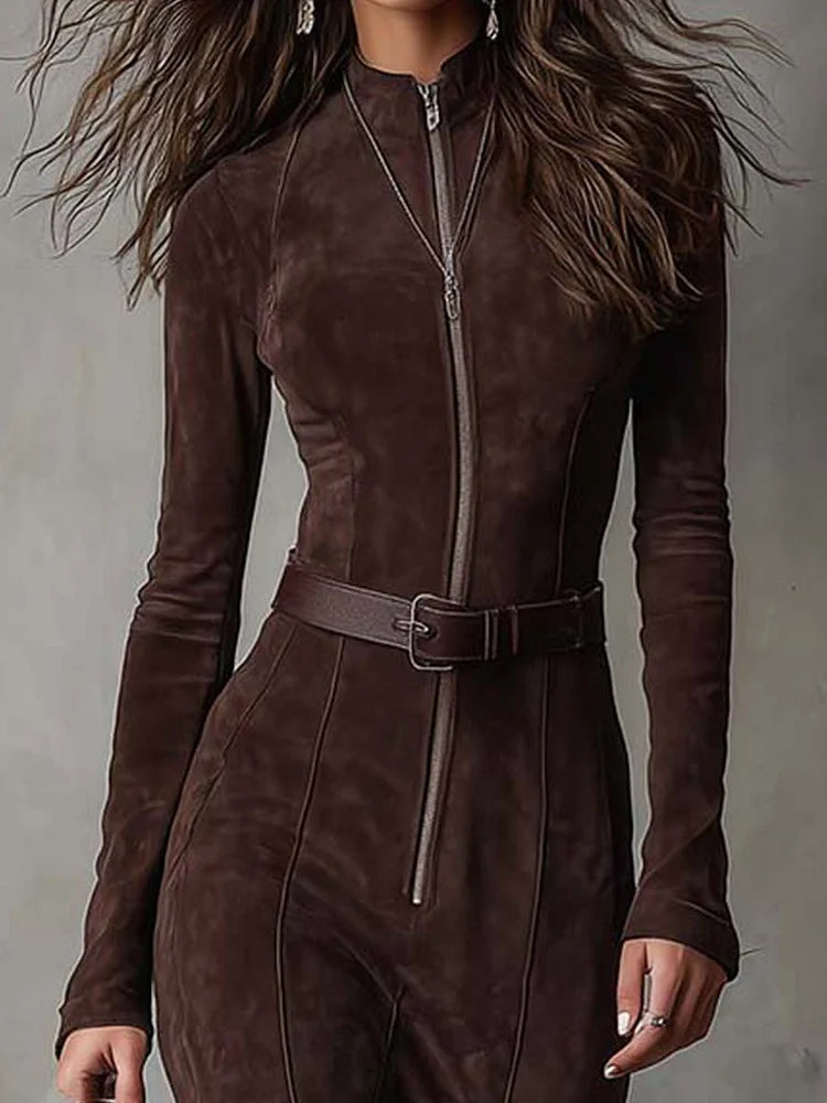 Velmira™ | Vestido ajustado efecto ante