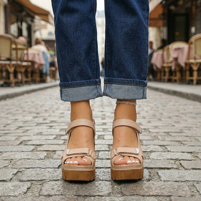 Adriana™ | Sandalias con Plataforma y Tacón Ancho