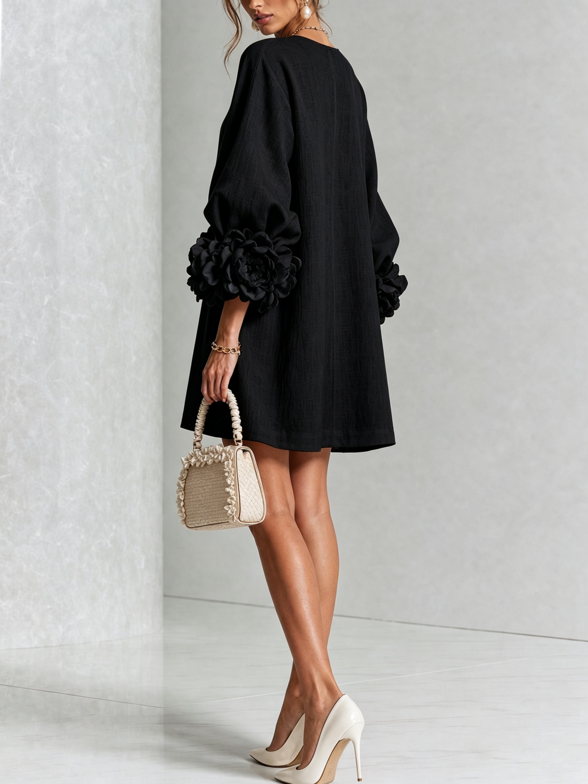 Marta™ | Mini vestido con botones y mangas florales