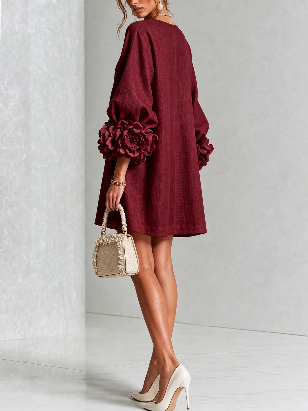 Marta™ | Mini vestido con botones y mangas florales