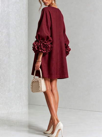 Marta™ | Mini vestido con botones y mangas florales
