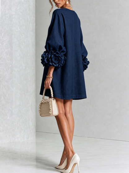Marta™ | Mini vestido con botones y mangas florales