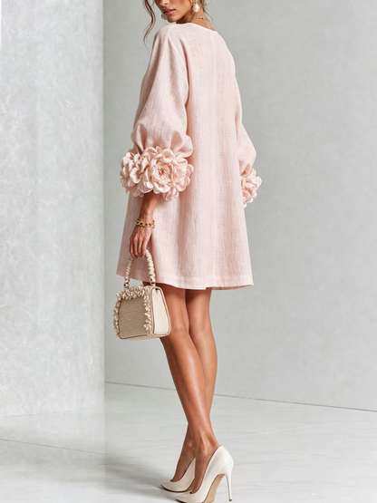 Marta™ | Mini vestido con botones y mangas florales