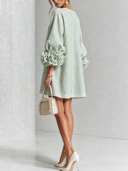 Marta™ | Mini vestido con botones y mangas florales