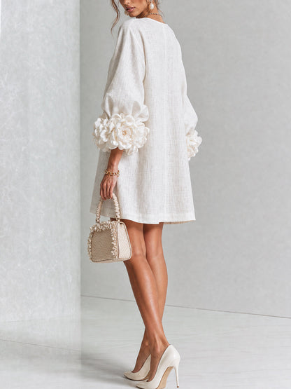 Marta™ | Mini vestido con botones y mangas florales