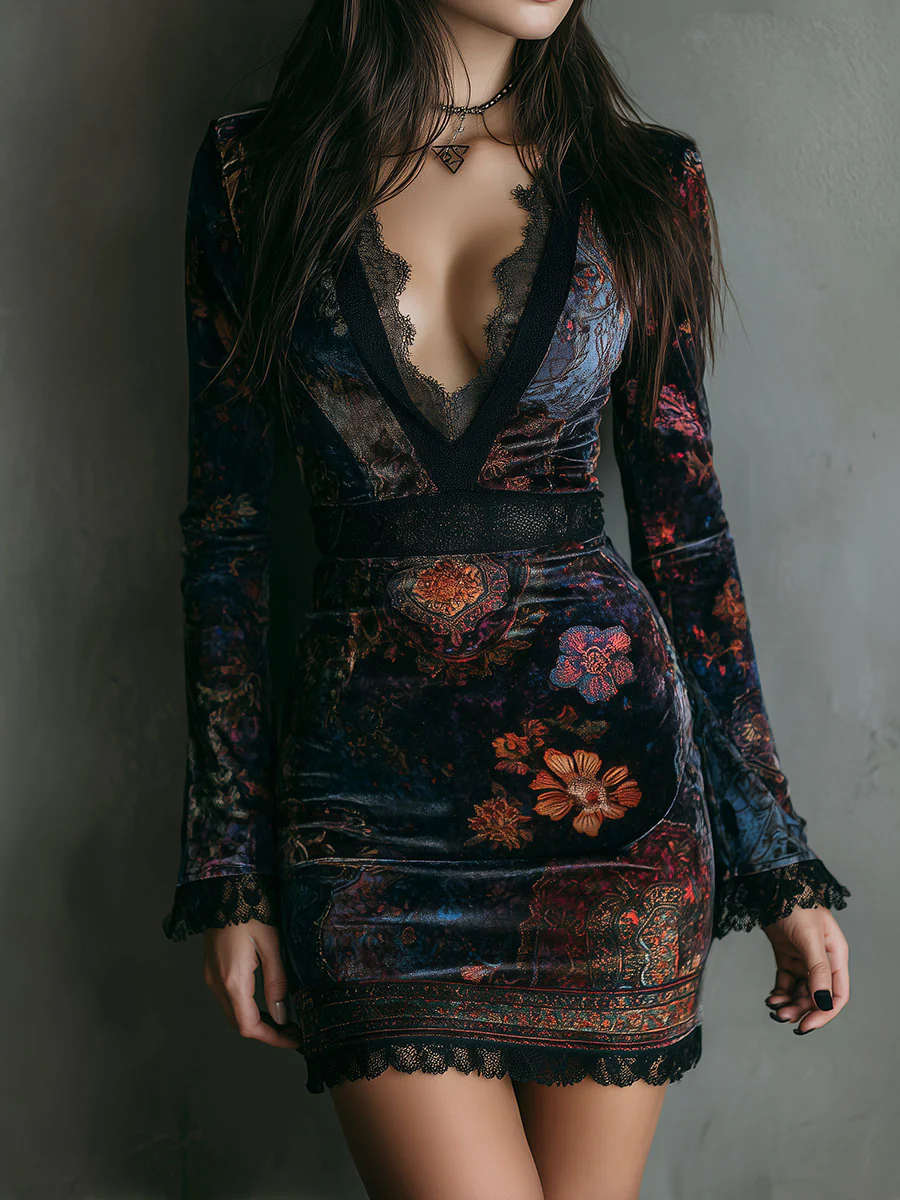 Anelisa™ | Mini Vestido de Terciopelo con Escote Profundo