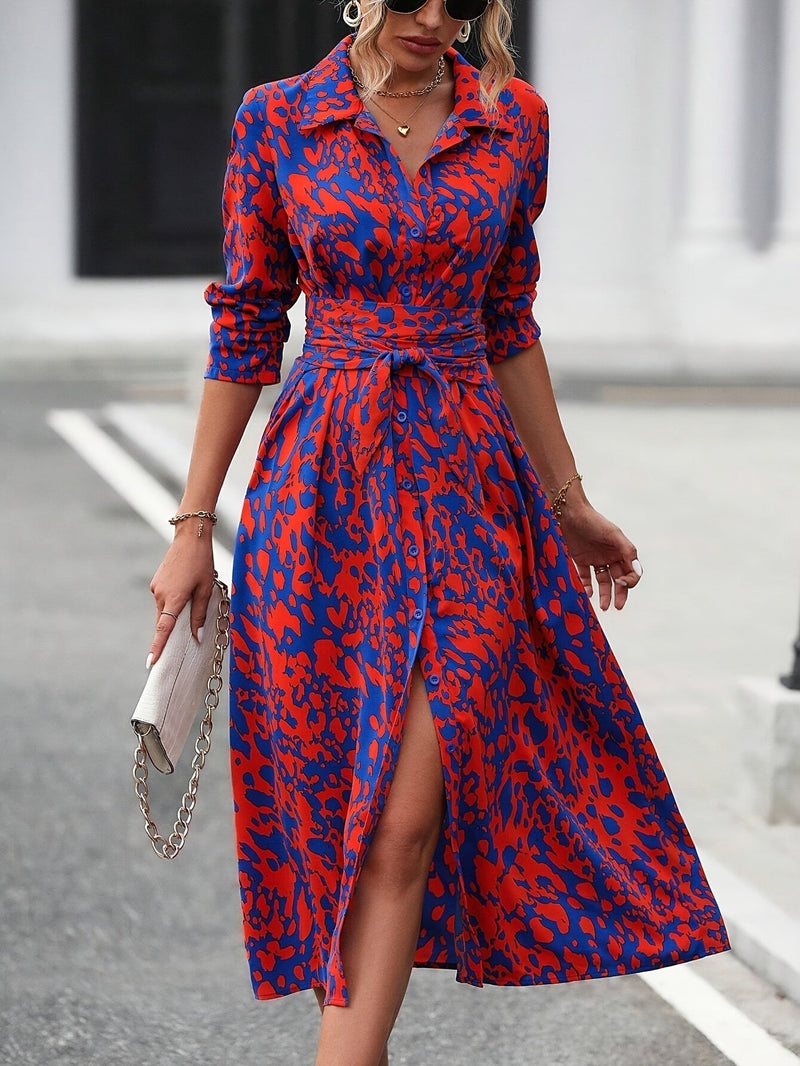 Cosette™ | Vestido Camisero Geométrico