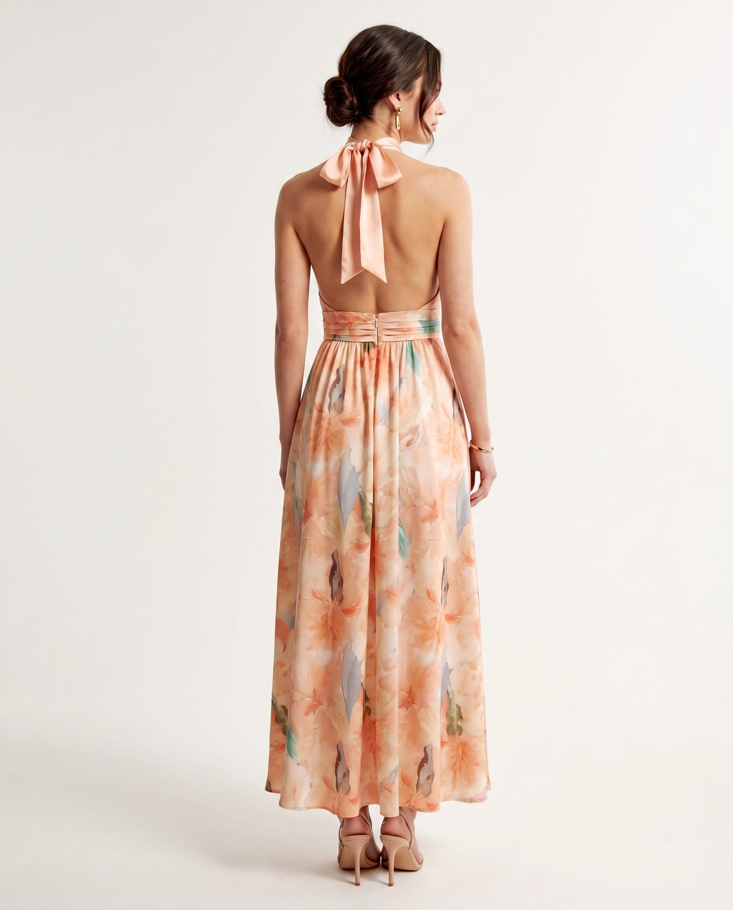 María Alina™ | Elegante vestido con estampado floral acuarela