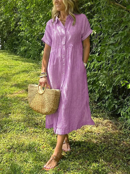 Griselda™ | Camisa Vestido Rayada