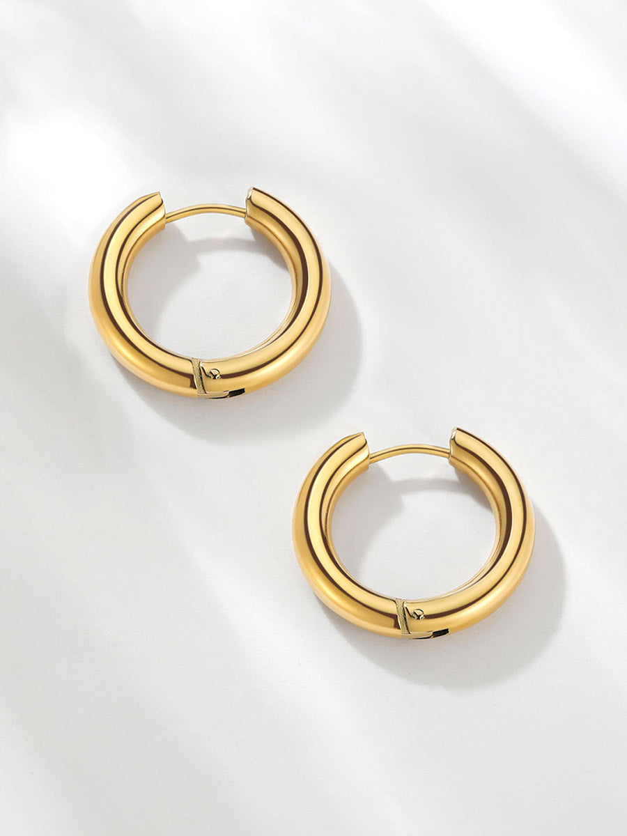 María Fe™ | Medianos Aros Brillantes de 24 mm
