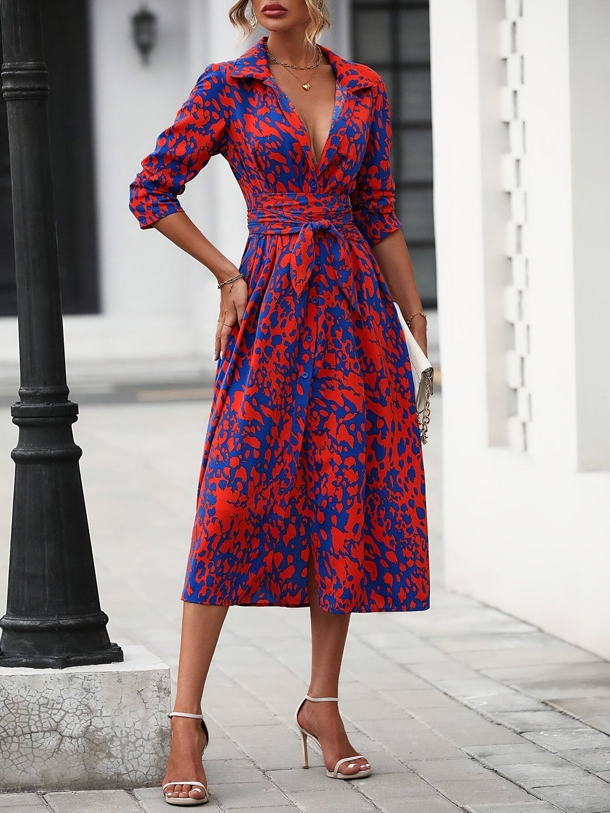 Cosette™ | Vestido Camisero Geométrico