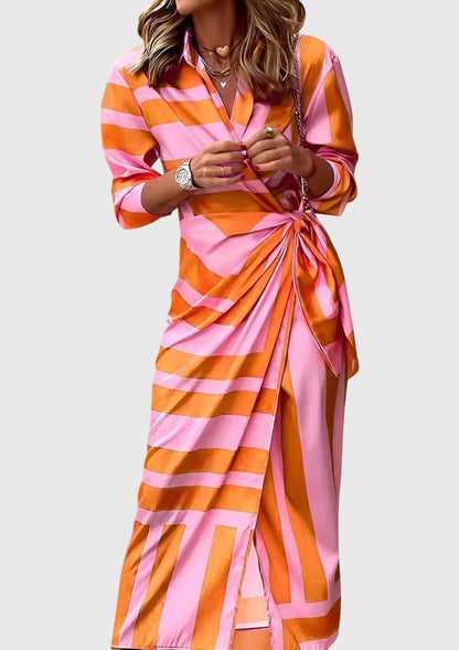 Betania™ | Vestido Elegante con Diseño Envolvente y Estampado