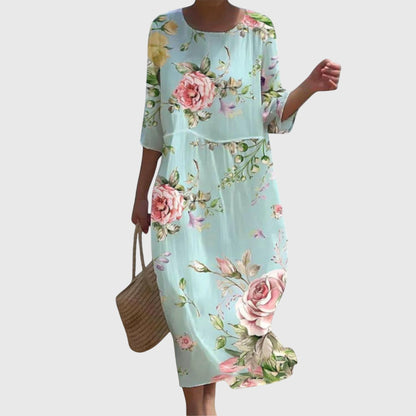 Vera™ | Elegante Vestido Maxi con Estampado Floral