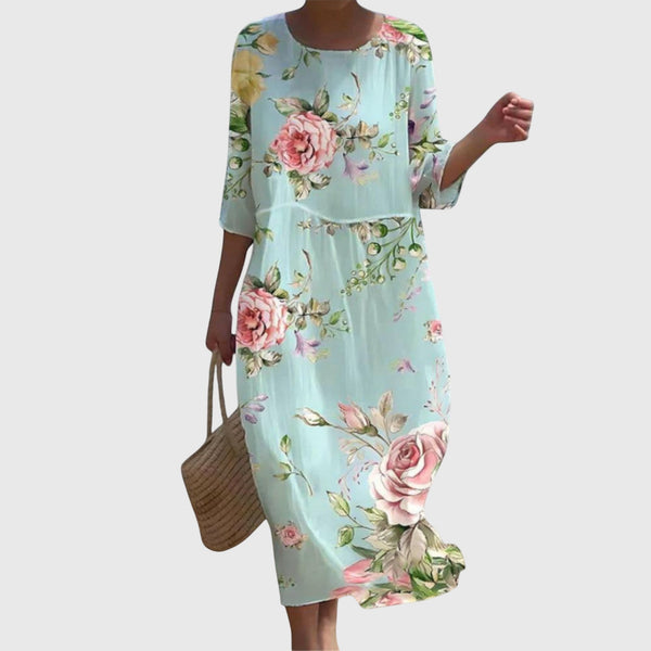 Vera™ | Elegante Vestido Maxi con Estampado Floral