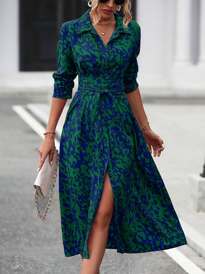 Cosette™ | Vestido Camisero Geométrico