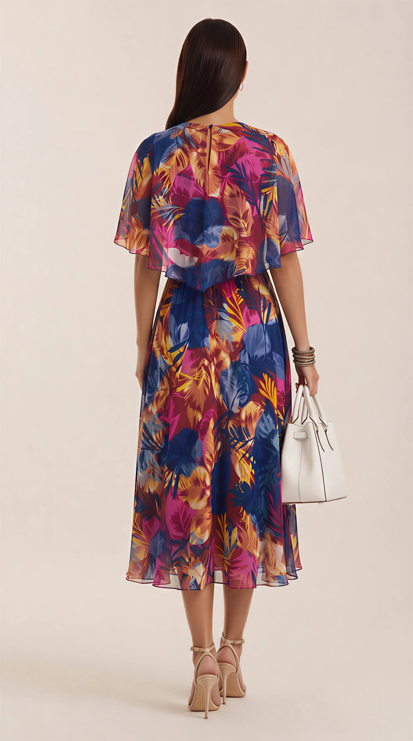 María Olivia™ | Precioso Vestido con Estampado Trópical