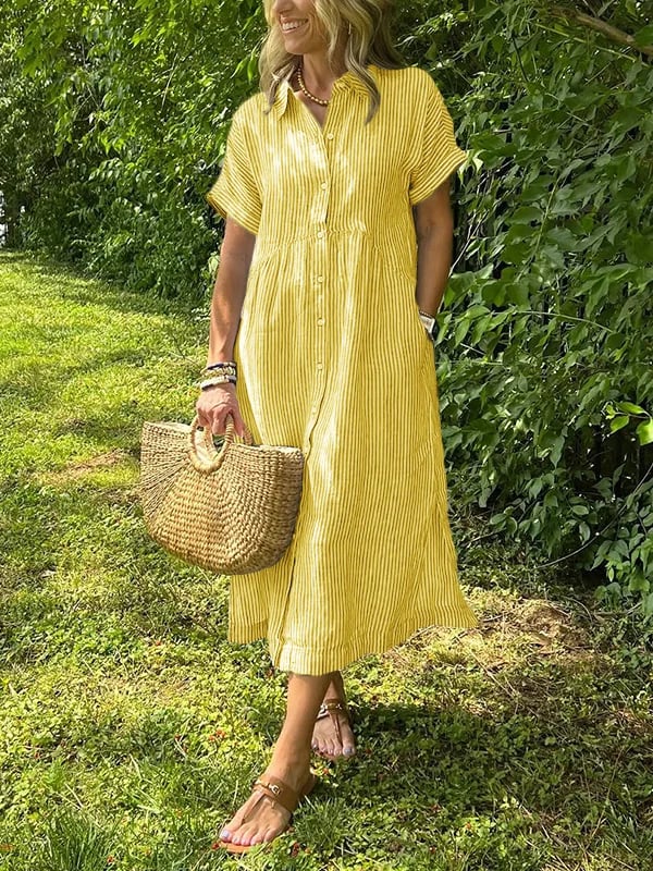 Griselda™ | Camisa Vestido Rayada