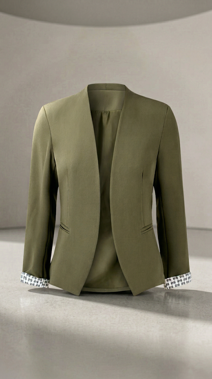 María Ariana™ | Blazer de corte recto con hombreras