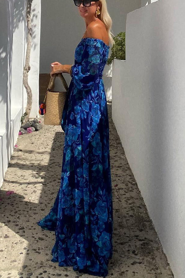 Evelia™ | Vestido Maxi Floral con Mangas Abiertas