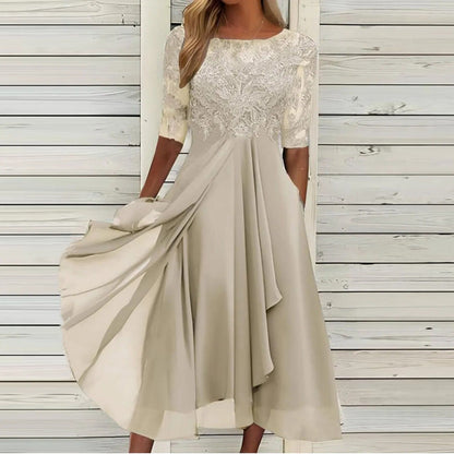 Herminda™ | Elegante vestido midi de encaje