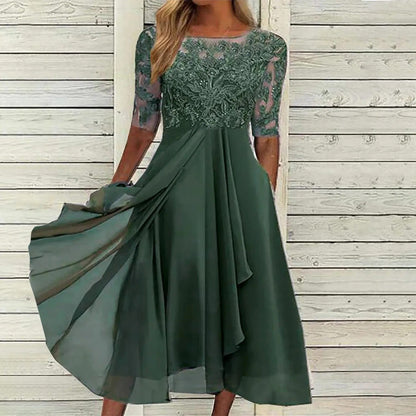 Herminda™ | Elegante vestido midi de encaje