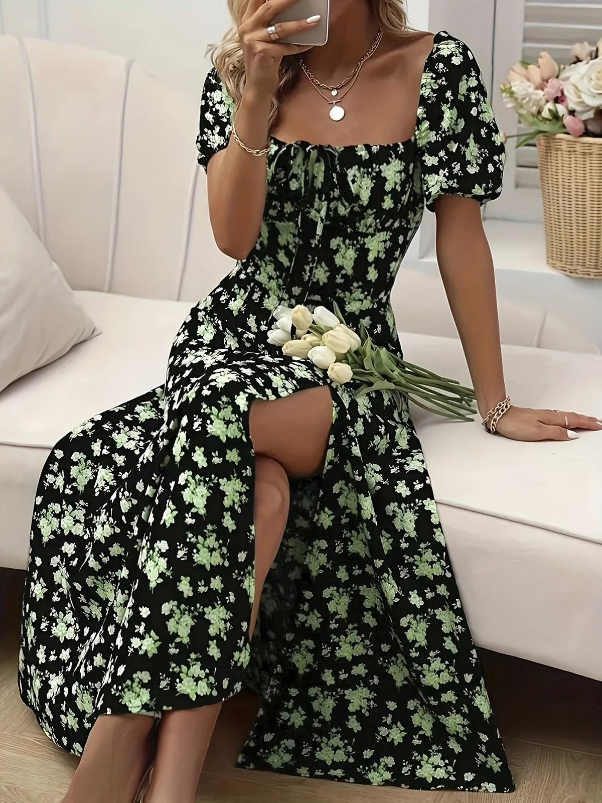 Alcoy™ | Vestido Floral Elegante Chloé