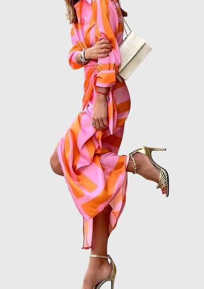 Betania™ | Vestido Elegante con Diseño Envolvente y Estampado