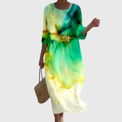 Vera™ | Elegante Vestido Maxi con Estampado Floral