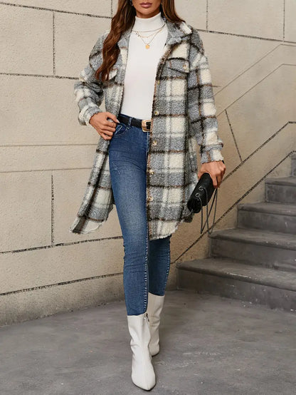 Auréllia™ | Chaqueta teddy cuadros