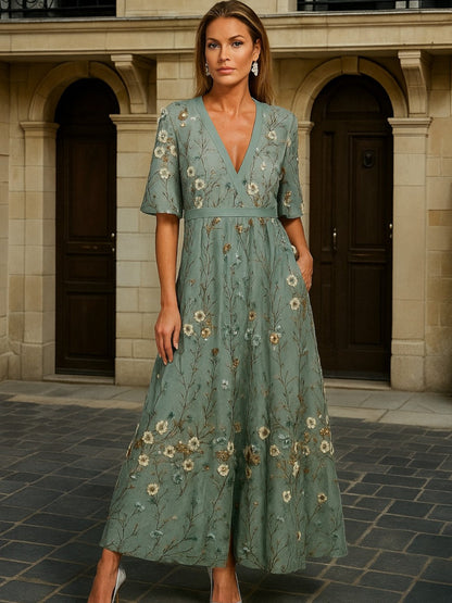 Lealtad™ | Vestido Largo con Elegancia Botánica