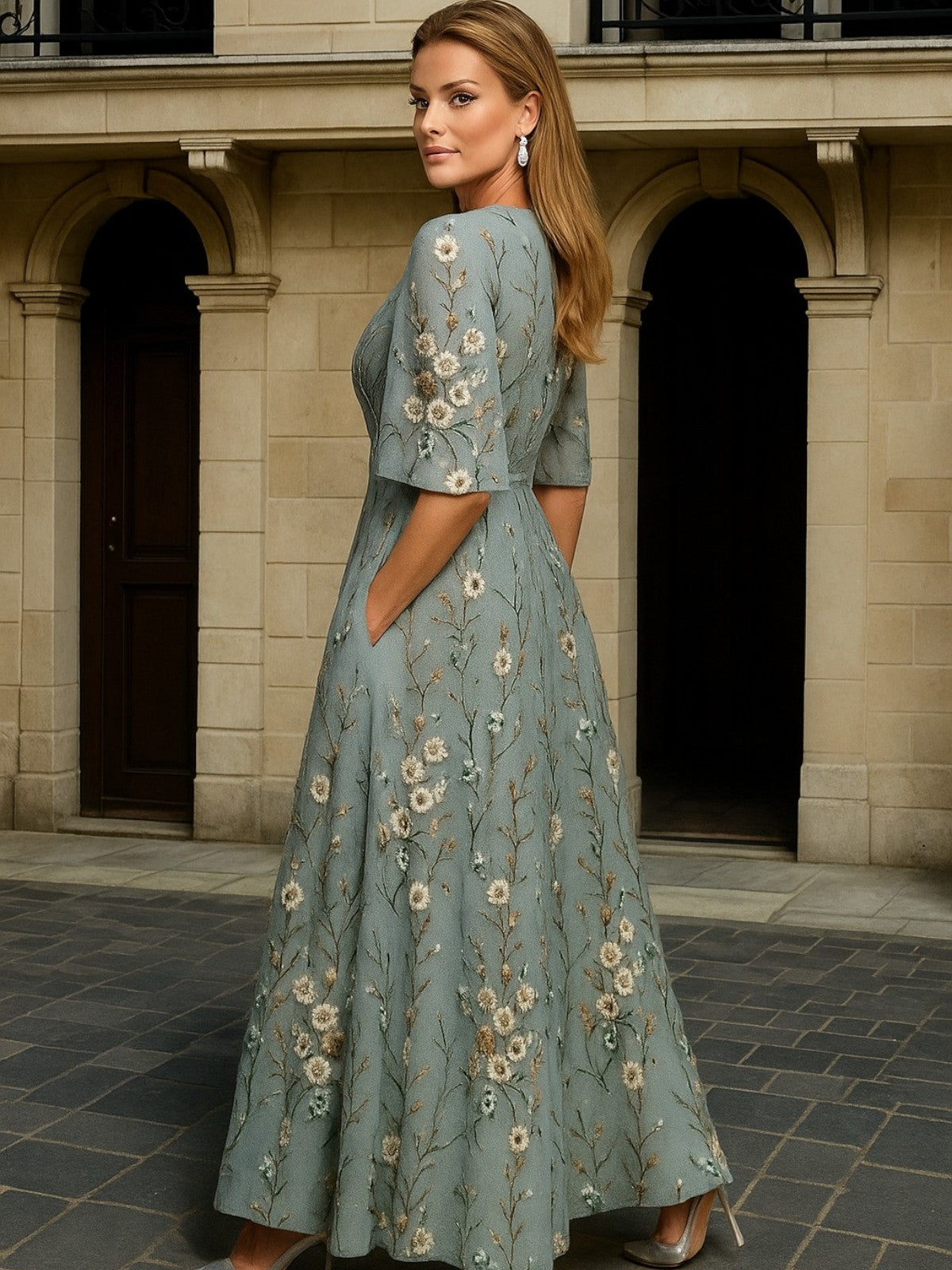 Lealtad™ | Vestido Largo con Elegancia Botánica