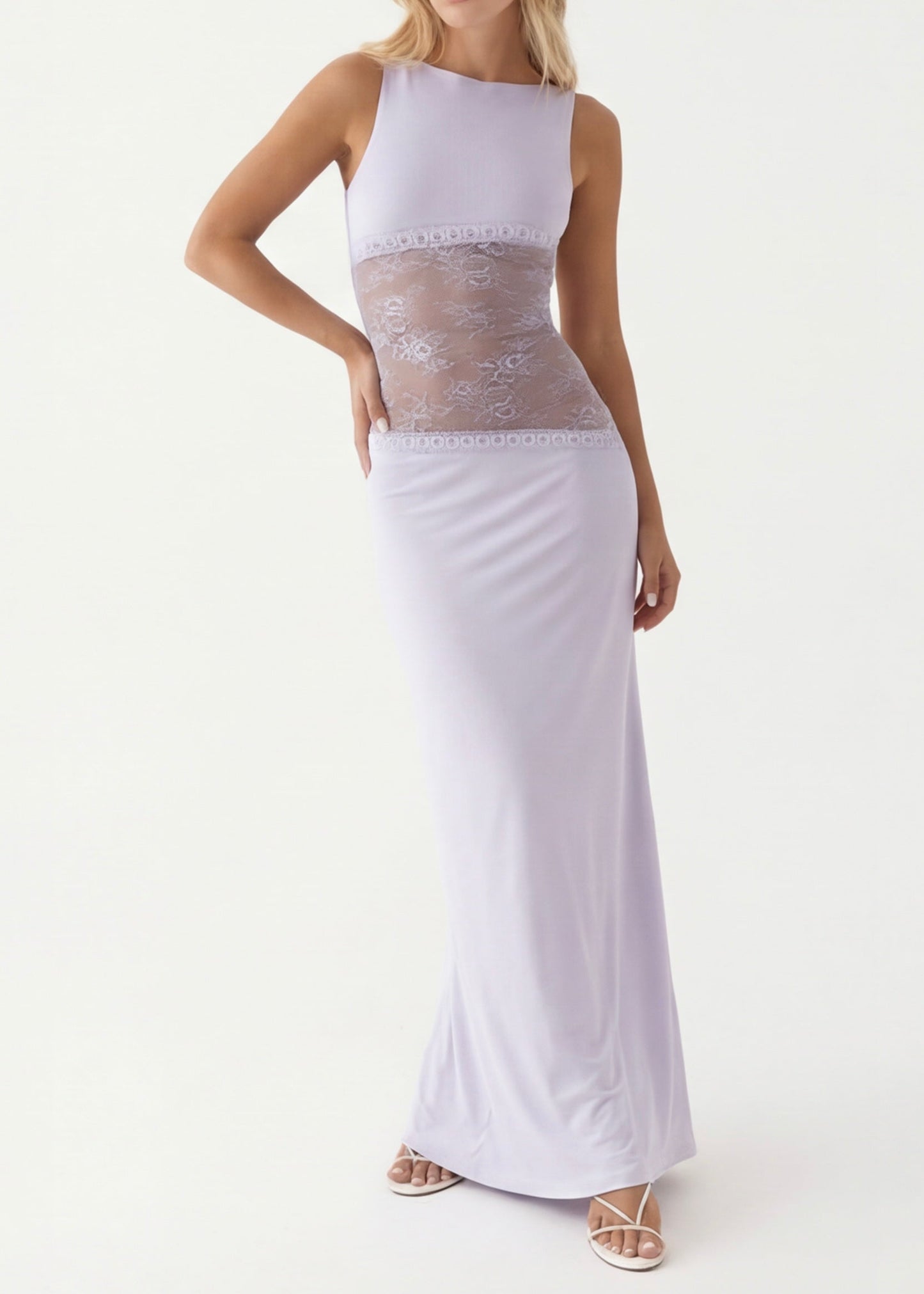 AMÉLIE | Vestido Maxi Cut-out Encaje
