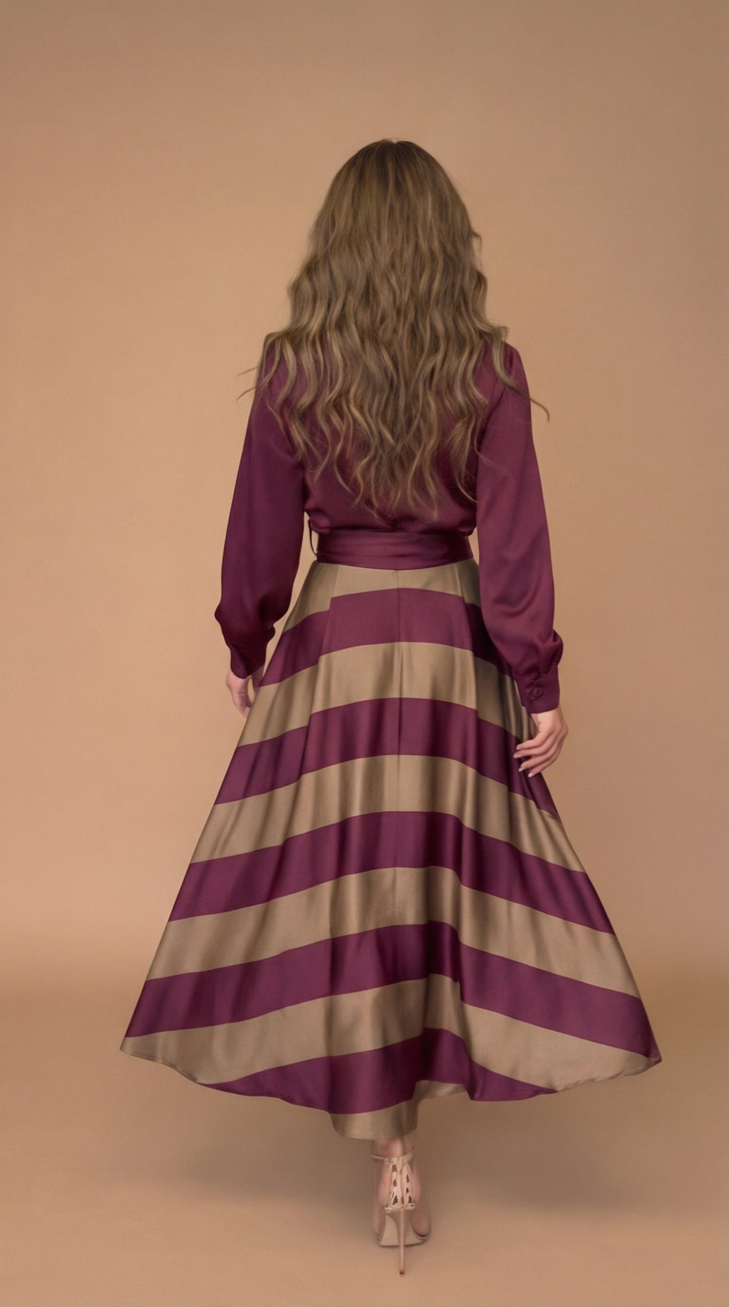 Isela™ | Vestido Maxi Rayado