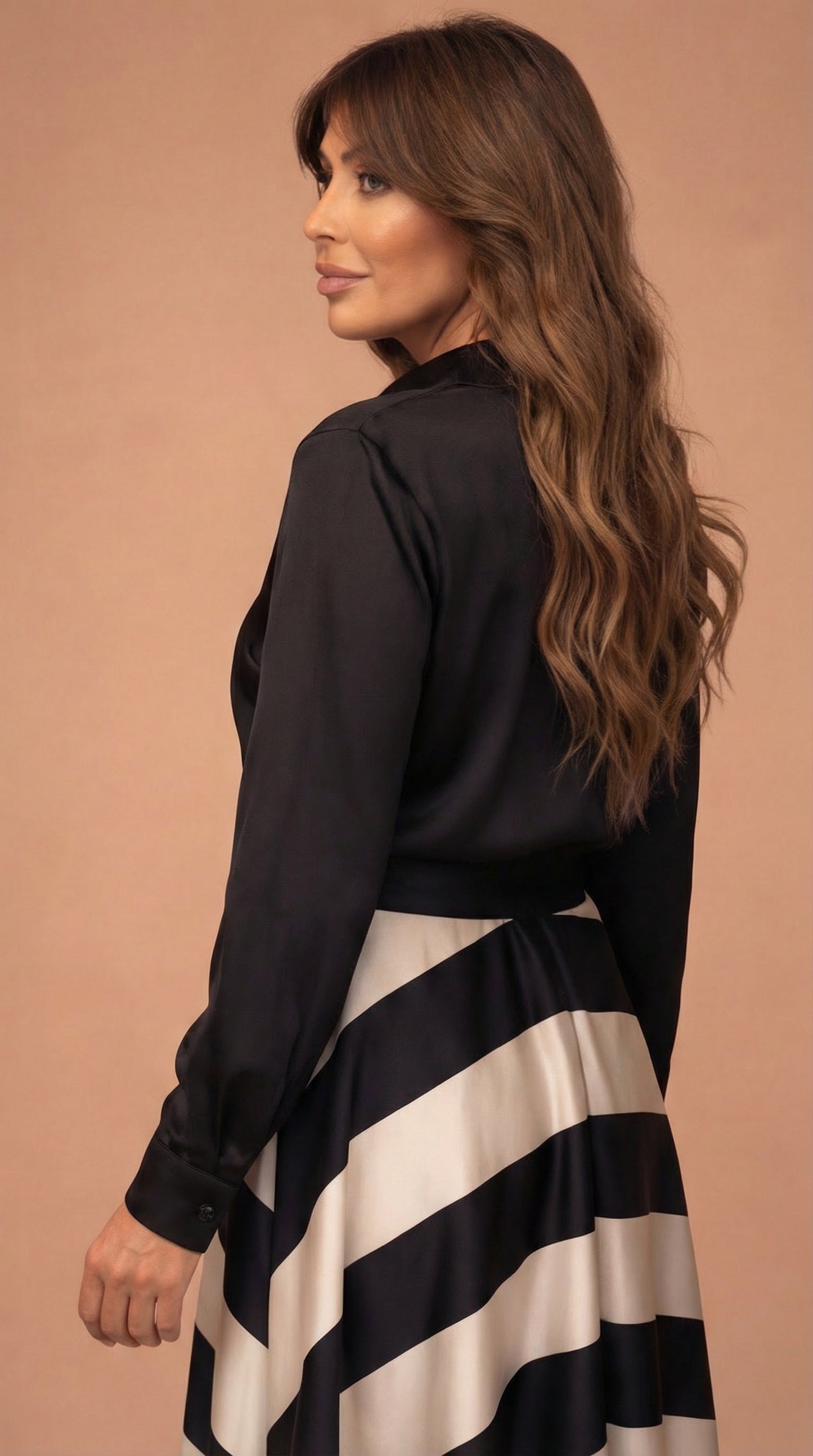 Isela™ | Vestido Maxi Rayado