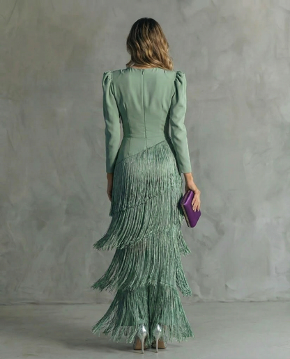 Martina™ | Vestido Élégante con Flecos Élise de La Scintilla