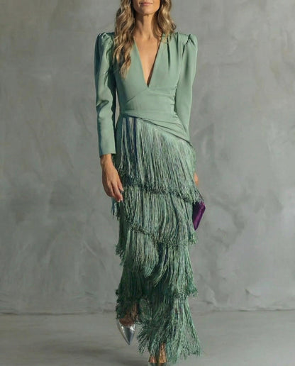 Martina™ | Vestido Élégante con Flecos Élise de La Scintilla