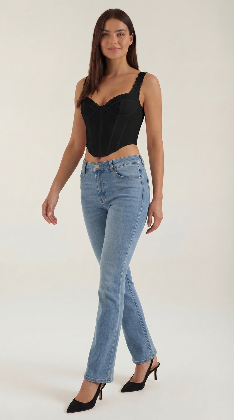 Kinga Mafalda™ | Lujoso Top con Detalles de Encaje