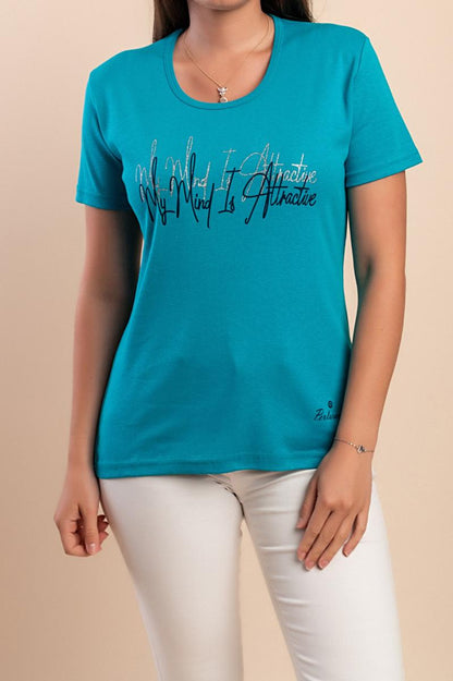 Paola™ | Printed Cotton T-Shirt · Green
