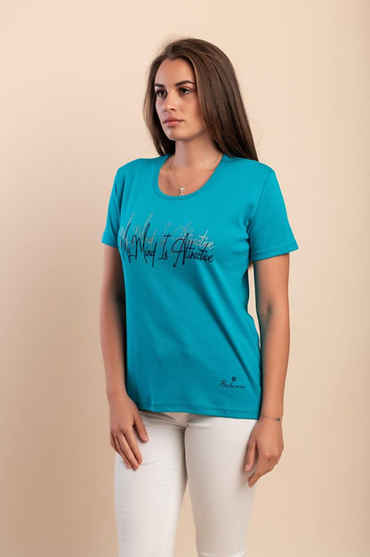 Paola™ | Printed Cotton T-Shirt · Green