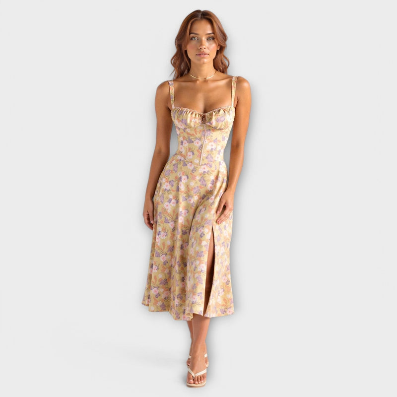 Verónica™ | Vestido Midi con Diseño de Corsé