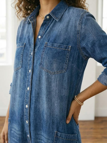 Icía™ | Mono denim con botones