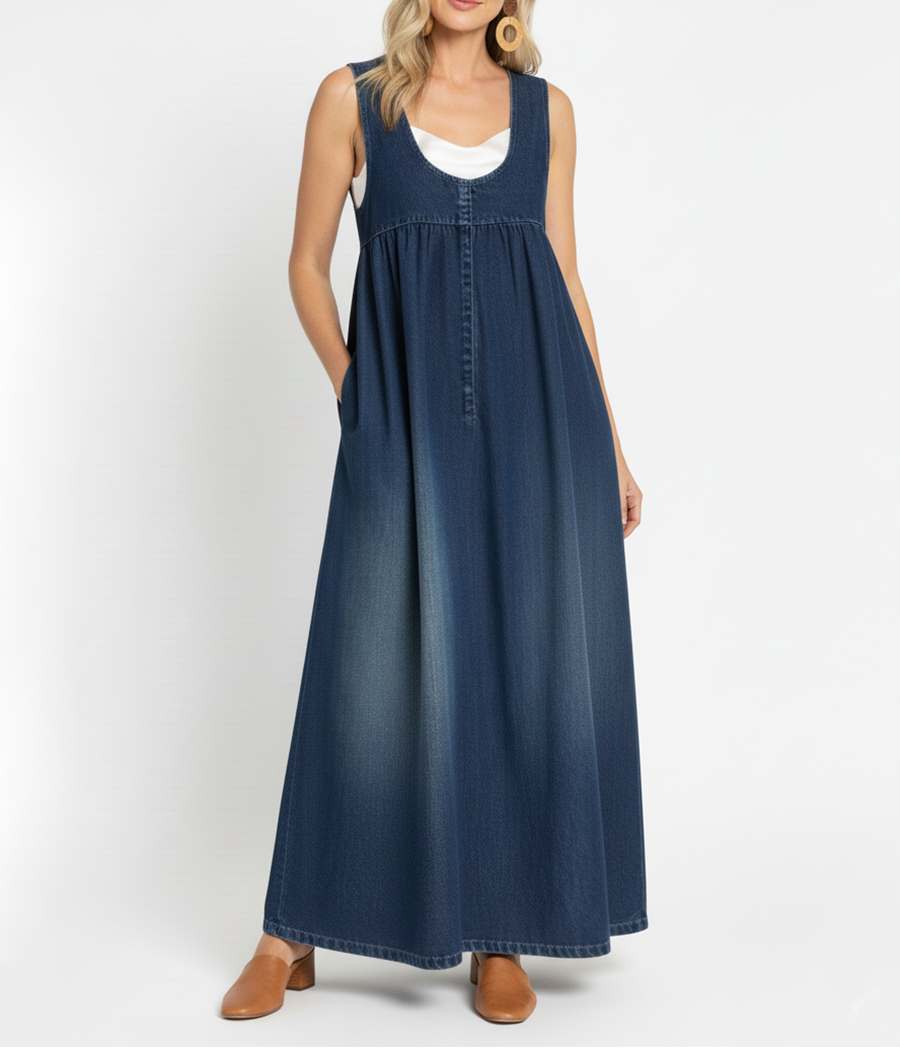 Xiana™ | Vestido Largo de Denim