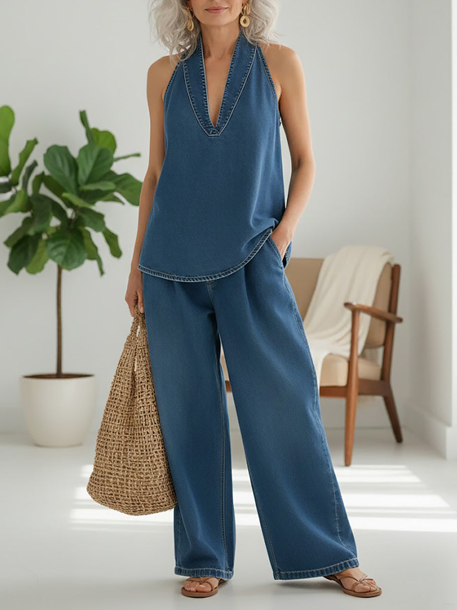 Nerea™ | Conjunto Denim Vintage